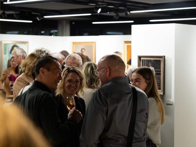 Vernissage de l'exposition "Cinq Peintres"