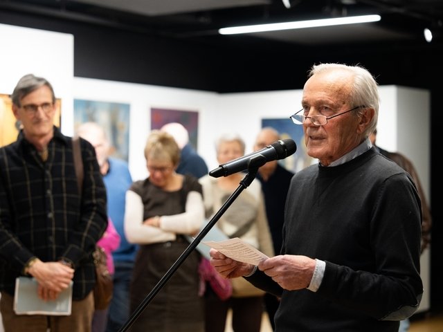 Vernissage de l'exposition "Cinq Peintres"