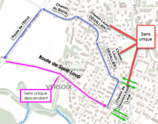 Route de Saint-Loup : mise en sens unique pour la réalisation des travaux de la seconde phase